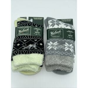 2 Pairs Woolrich Womens's Double Layer Home Socks with Aloe Vera New! NWT